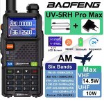 Ham Radio Manufacturer - UV-5RH Pro Max Air Band 10W AM FM Six Band 65-520MHz