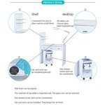 Nail Table Manufacturer - Custom Brown Solid Wood with Light & Lockers