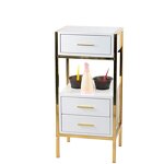 Tool Cart Manufacturer - 3 Drawer Mobile Stainless Steel for Salon