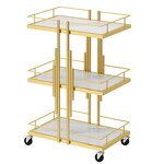 Tool Cart Manufacturer - Luxury Metal Pink 3-Drawer for Barbershop