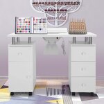 Nail Table Manufacturer - Pink Professional with Dust Collector