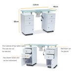 Nail Table Manufacturer - Custom with Dust Collector & Glass Top