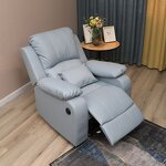 Manicure Sofa Set Manufacturer - Gray Single with Stool & Foot Bath