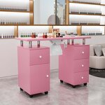 Nail Table Manufacturer - Pink Professional with Dust Collector