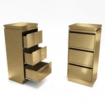 Salon Trolley Manufacturer - Luxury Modern Gold Drawer with Storage