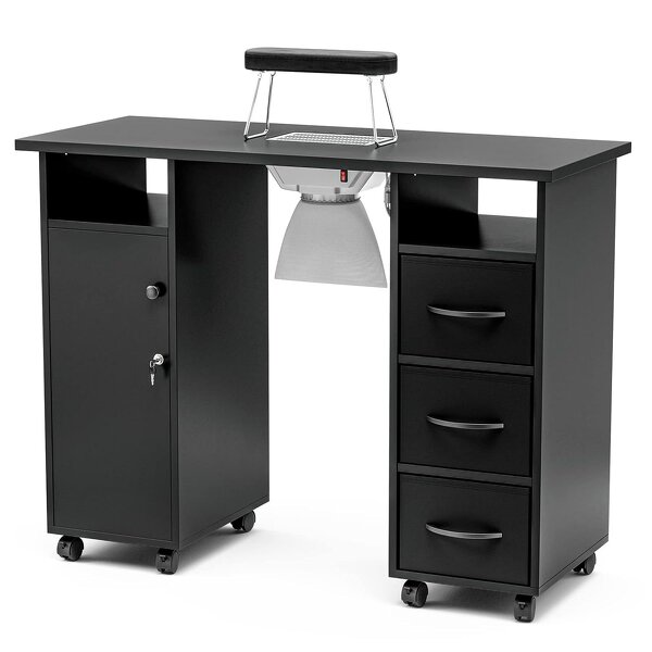 Nail Table Manufacturer - Beauty Salon Desk Wood Metal