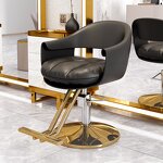 Barber Chair Manufacturer - Modern Luxury Black & Gold for Hair Salon