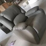 Manicure Sofa Set Manufacturer - Gray Single with Stool & Foot Bath