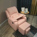 Manicure Sofa Manufacturer - Multi-functional Pink Single Recliner