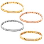 Magnetic Energy Bracelet - Women Luxury Double-Row Diamond Titanium Steel