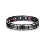 Titanium Steel Bracelet - Simple Magnetic Therapy Negative Ion for Men