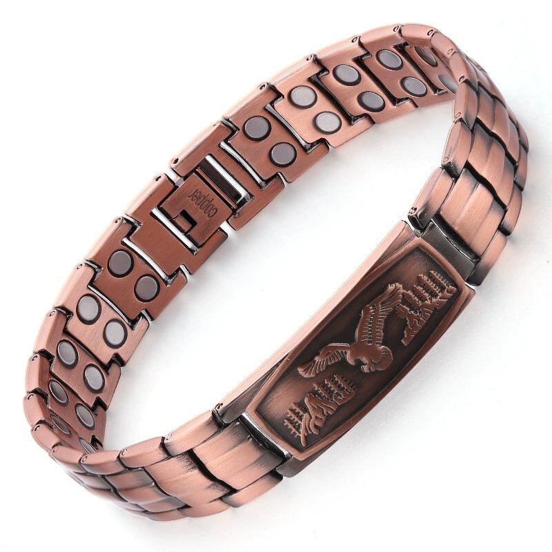 Copper Eagle Bracelet - 99.9% Pure Ultra-Strength Magnetic Therapy Hand Chain