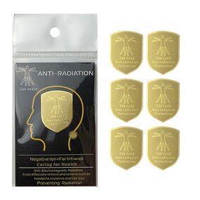 Anti Radiation Sticker - 24K Gold Negative Ion EMF Protection for Mobile Phones