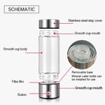 Hydrogen Water Bottle - SPE PEM Technology Rich Water Ionizer Generator Cup