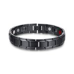 Titanium Steel Bracelet - Simple Magnetic Therapy Negative Ion for Men