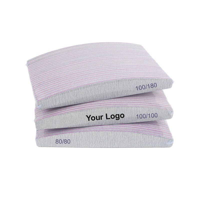 Nail Buffer Manufacturer - Professional Custom EVA Half Moon Grey Zebra