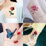Tattoo Sticker Manufacturer - 2024 Latest 3D Butterfly Henna Flower
