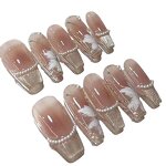 Acrylic Nail Kit Manufacturer - 24 Pcs French Press-On with Tools Box