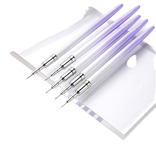Nail Art Brush Manufacturer - Extra Long Purple Gradient Metal Handle