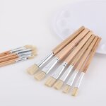 Artist Brushes Set Manufacturer - Long Wooden Natural Hair Fan for Acrylic Watercolor