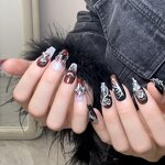 Press on Nail Manufacturer - Pure Handmade Unique 3D Dark Red