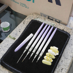 Nail Art Brush Manufacturer - Purple Long Nylon Synthetic Hair Gradient