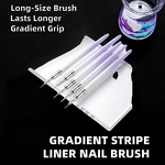 Nail Art Brush Manufacturer - Extra Long Purple Gradient Metal Handle