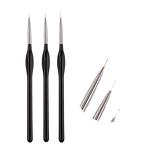 Nail Brush Set Manufacturer - 3pcs Black Nylon Custom Logo