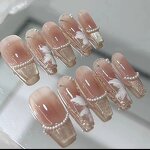 Acrylic Nail Kit Manufacturer - 24 Pcs French Press-On with Tools Box