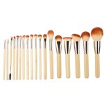Makeup Brush Set Manufacturer - Custom Logo 18pcs Eco-Friendly Bamboo