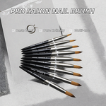 Nail Brush Manufacturer - High Quality Professional Black Metal Handle Kolinsky