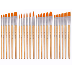 Painting Brush Manufacturer - Gaken Dual-Color Nylon Angled for Art-Specific
