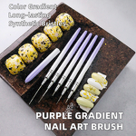 Nail Art Brush Manufacturer - Purple Long Nylon Synthetic Hair Gradient