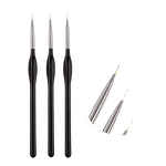 Nail Brush Set Manufacturer - 3pcs Black Nylon Custom Logo