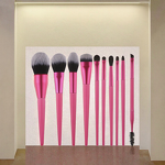 Nail Brush Manufacturer - Luxury Metal Handle Oval Nylon Double-end Poly Gel