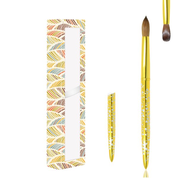 Nail Art Brush Manufacturer - 100% Kolinsky Black Matte Wooden Handle