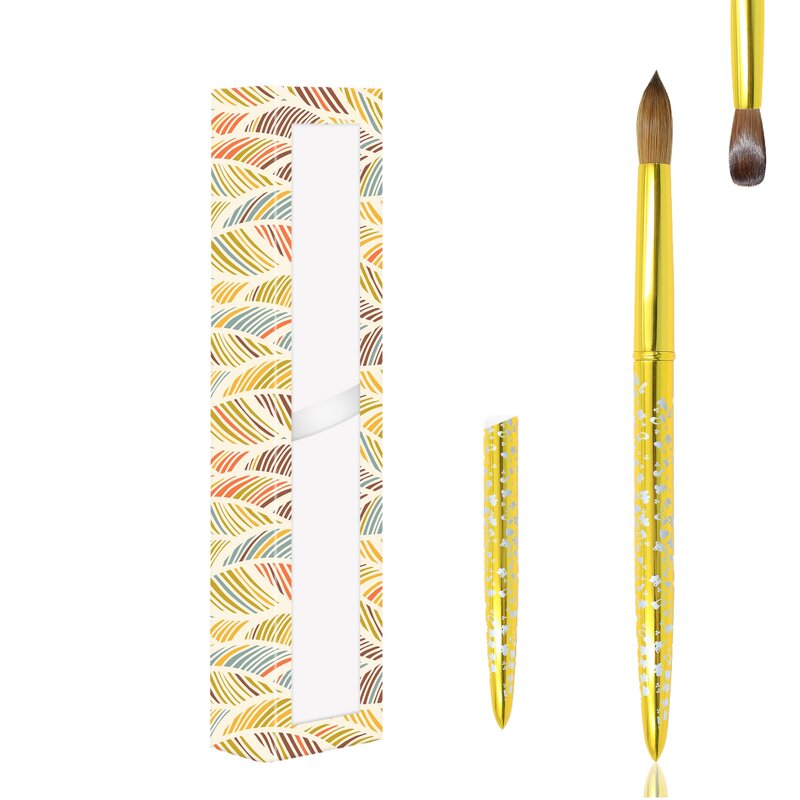 Nail Art Brush Manufacturer - 100% Kolinsky Black Matte Wooden Handle