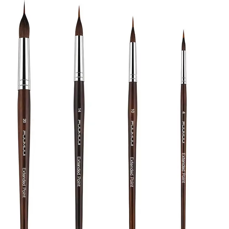 Makeup Brush Set Manufacturer - 5PCS High-end Walnut Wood Nylon Setting Customizable