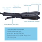 Ceramic Ionic Flat Iron - Four-gear Temperature Steam Hair Straightener Crimper