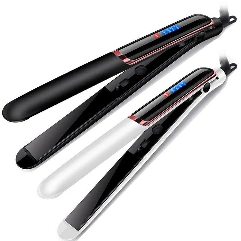 2-in-1 Flat Iron - Wet Dry Hair Straightener Curler Hot Plate Styling Tool