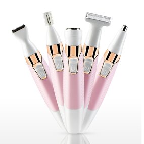Rechargeable Lady Shaver - Nose Eyebrow Trimmer Face Body Leg Bikini Remover
