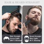Wireless Beard Straightener - Portable Electric Ceramic Beard Hair Styling Comb