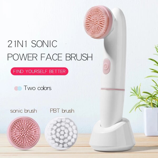 Electric Facial Cleansing Brush - Multifunctional Exfoliator for Home and Car