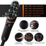 LCD Hair Straightening Brush - Custom Steam Comb Mini Ionic Beard Styler