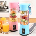 Portable Electric Juicer - USB Household Blender Stainless Steel Blade Cup