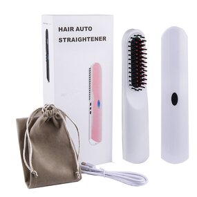 Wireless Hair Straightener - USB Ceramic LCD Portable PTC Heater for Home