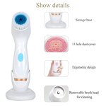 Silicone Facial Cleansing Brush - Waterproof Sonic Electric Face Cleaner Women