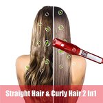 Steam Hair Straightener - Portable Ceramic Flat Iron Steam and Dry Styling Tool