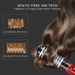 2-in-1 Hot Air Brush - Electric Straightener Curler Comb Hair Dryer Crimper
