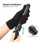 Salon Hair Curler Wand - 5-in-1 Interchangeable Ceramic Iron LCD PTC Heater